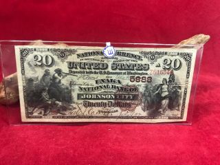National Currency $20 Series 1882 The Unaka National Bank Of Johnson City (tn)