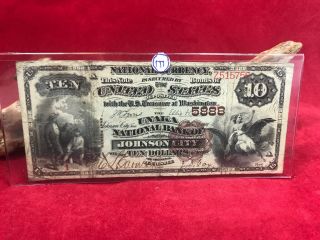 National Currency $10 Unaka National Bank Of Johnson City (tn)