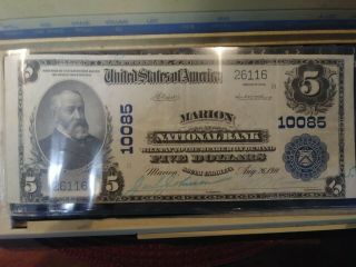 1911 Marion South Carolina Five Dollar Bill National Bank Note