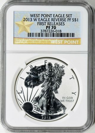 2013 - W American Silver Eagle - Ngc Pf 70 Reverse Proof - First Release,  Perfect