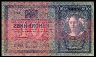 AUSTRIA OESTERREICH - UNGARISSCHE BANK 1904 / XF 10 ZEHN Kronen /Korona 2