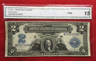 1899 $2 Silver Certificates