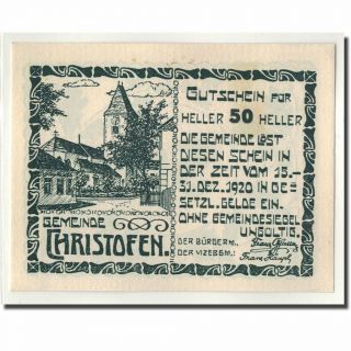 [ 362956] Banknote,  Austria,  Christofen,  50 Heller,  Gland,  1920,  1920 - 12 - 31