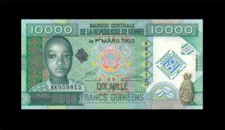 2010 French Guinea 10000 Francs Africa ( (gem Unc))