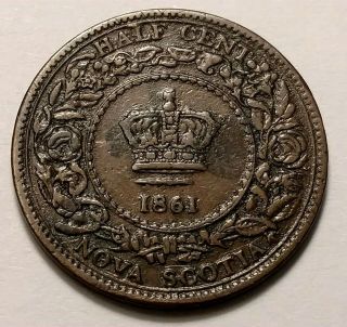 1861 Nova Scotia Half Cent 3345