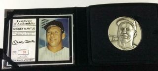 Mickey Mantle Higlend Magnum Series 4 Troy Oz.  999 Fine Silver Coin /750