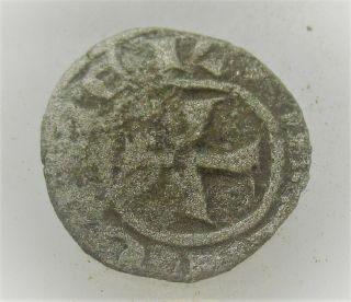 Unresearched Ancient Byzantine Hammered Silver Coin Crusaders Coin