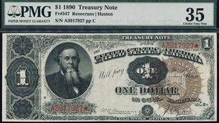 Fr.  347 1890 $1 Treasury Note Pmg 35