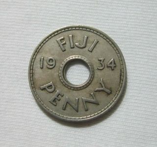 Fiji.  1 Penny,  1934.  King George V.