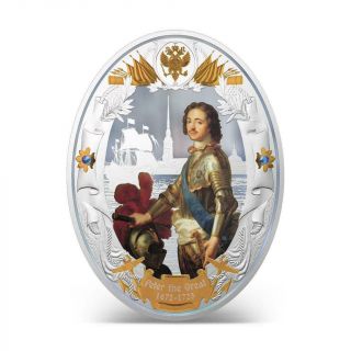 Niue 2014 $5 Russian Emperors - Peter The Great 2 Oz Silver Proof Coin