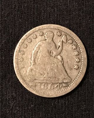 1854 Seated Liberty Half Dime With Arrows
