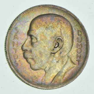 Silver - World Coin - 1936 Brazil 5000 Reis - World Silver Coin - 9.  9g 791