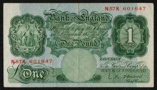 Great Britain (p369c) 1 Pound Nd (1955) Vf,