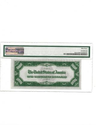 1934A $1,  000 One Thousand Dollar Bill - PMG 53 AU Note 2