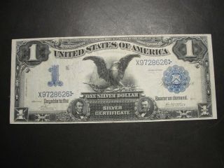 1899 $1 Silver Certificate Black Eagle Fr 229 White Type 2
