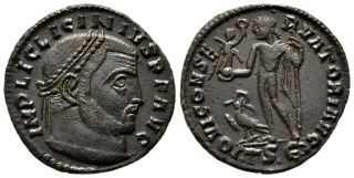 Licinius I,  Ad 308 - 324,  Follis Ae,  Thessaloniki,  23mm. ,  3,  77g.