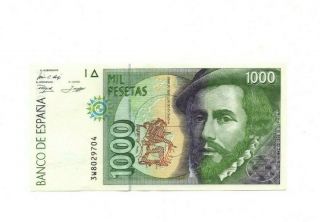 Bank Of Spain 1000 Pesetas 1992 Xf