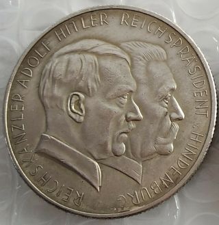 Coins 1933 Hitler And Paul Von Hindenburg / Germany Exonumia Coin 19