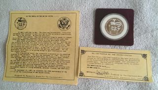 Commemorative 1987 Bicentennial Pure Silver Medallion,  General Mills