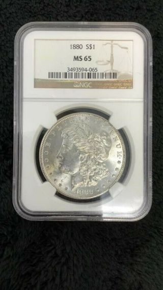 1880 - P Morgan Silver Dollar - Ngc Ms 65