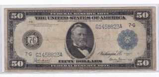Series 1914 Fifty Dollars Federal Reserve Note $50 Large Size Note