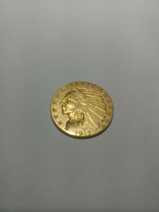 1913 $5 Us Indian Head Gold Coin Look
