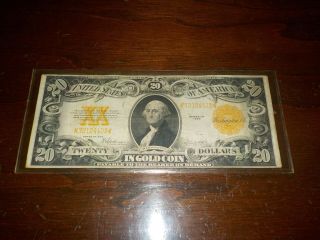 1922 $20.  00 Gold Certificate