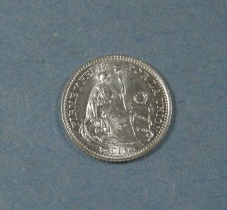 1917 Peru Silver 1/2 Dinero - Unc.