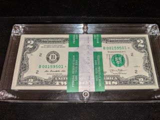 2013 $2 Star Notes Uncirculated Low Serial B00159501 - 600