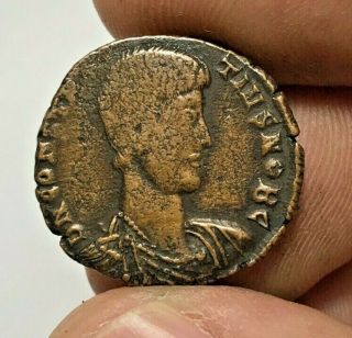 Ancient Roman Bronze Coin Constantius Large 4.  2gr 22.  4mm