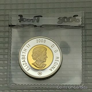 2008 Canada $2 Toonie SILVER,  GOLD Proof Ultra Heavy Cameo Coin coinsofcanada 4