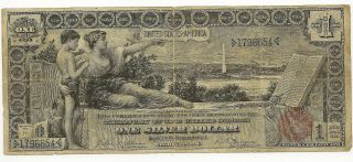 1896 $1 Educational Silver Certificate Fine/vf Priced Right