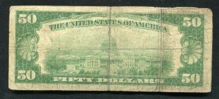 1929 $50 THE FIRST NATIONAL BANK OF SAN ANTONIO,  TX NATIONAL CURRENCY CH.  5179 2