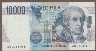 1984 Italy 10,  000 Lire Note Unc