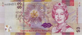 Bahamas,  2019 3 Dollars P - ( (unc))  