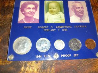 1964 Us Proof Set 50 - Cent Piece Quarter Dime Nickel Penny