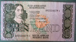 South Africa 10 Rand Note,  P 120 C,  1990 - 93 Issue,  Signature 7