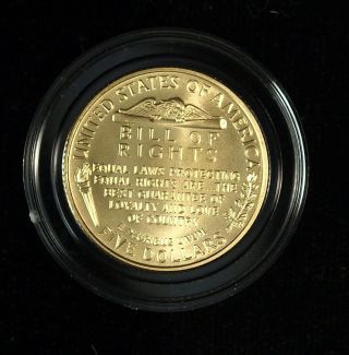 1993 Bill of Rights 3 Coin Gold & Silver Brilliant Uncir.  Commemorative set☆☆☆ 4