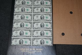 1976 2 DOLLAR BILL SHEET STAR NOTE UNCUT 16 BILLS Department of Treasury - OHIO 2