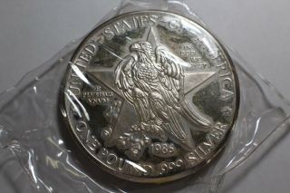 1986 Giant Texas Alamo Centennial Commemorative Silver Pound 1 Lb.  999 3