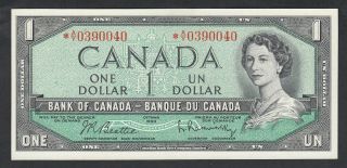 1954 Bank Of Canada Replacement 1 Dollar Bank Note A/y