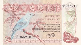 2 1/2 Gulden Unc Banknote From Suriname 1985 Pick - 118