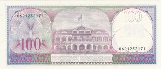 100 GULDEN UNC BANKNOTE FROM SURINAME 1985 PICK - 128 2