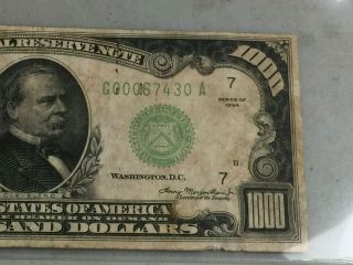 1934 1000 DOLLAR FEDERAL RESERVE NOTE SERIES A 3