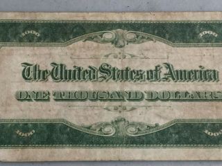 1934 1000 DOLLAR FEDERAL RESERVE NOTE SERIES A 8