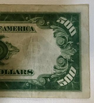 US $500 Bill - Series 1934 - A 10
