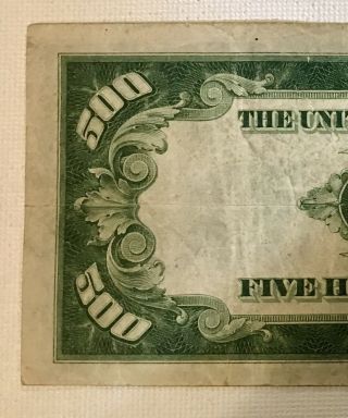 US $500 Bill - Series 1934 - A 8