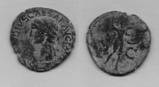 Claudius Aeas 65 - 78 Uncleaned Coin