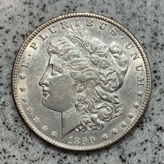 Uncirculated 1890 Cc Morgan Silver Dollar Carson City Luster Pq Vam - 7