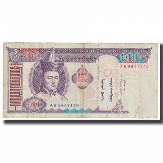 [ 621170] Banknote,  Mongolia,  100 Tugrik,  2000,  Km:57,  Vf (20 - 25)